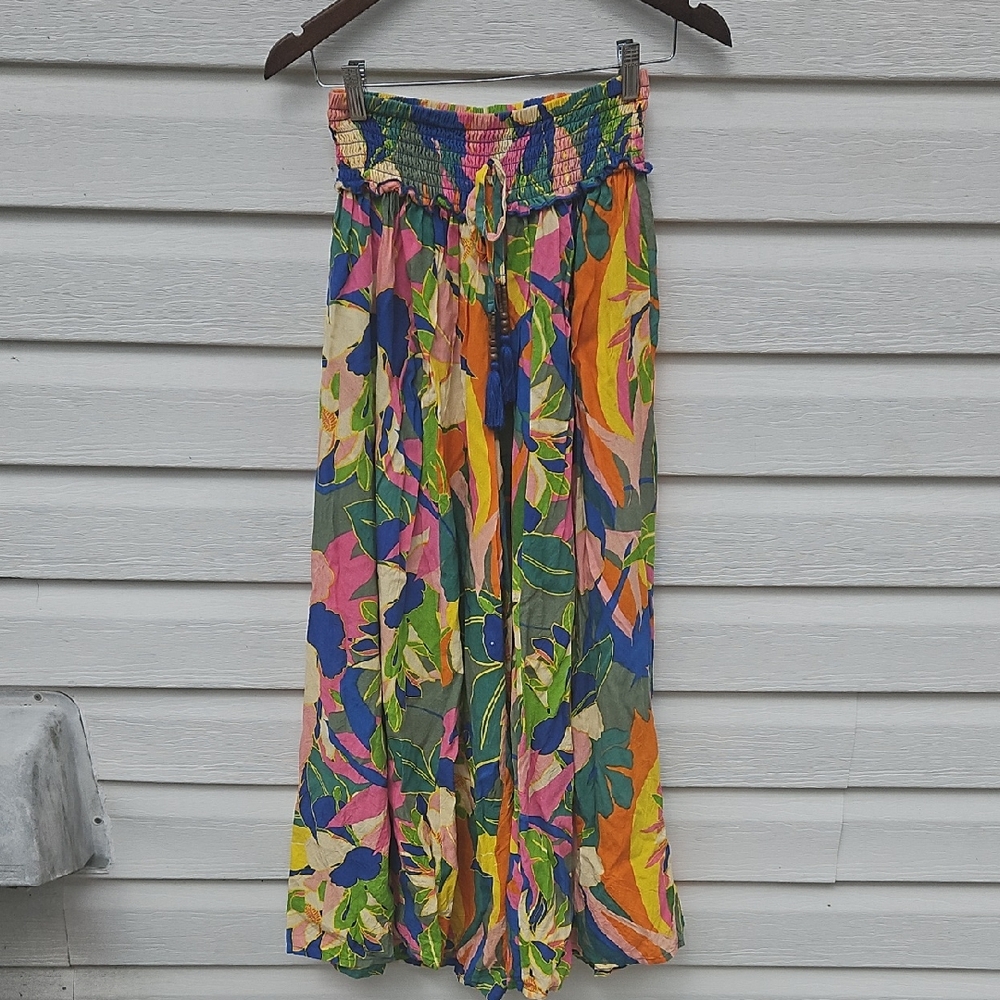 Colorful Floral Maxi Skirt